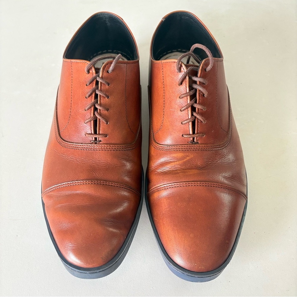 Allen Edmonds Park Avenue Sneaker Shoes Brown Leather Mens Size 10 D ~New Insole